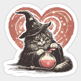 Maine coon wizard of love Sticker